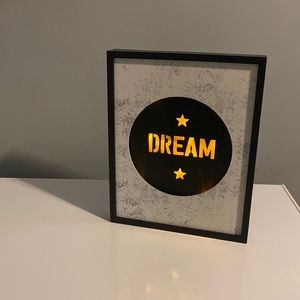 Midwest Seasons| Lighted LED `DREAM’ Wall Art